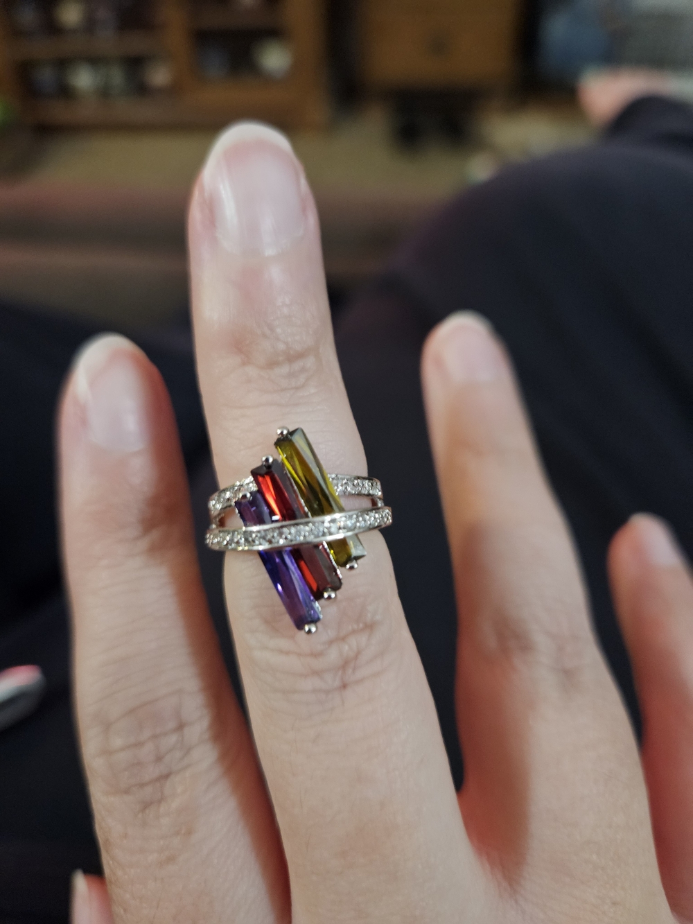R.S. Covenant Tri-Color Cubic Zirconia Ring Size 5
